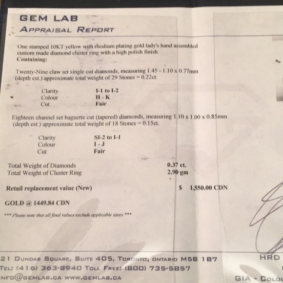 10k Gold Vintage diamond cluster ring w- appraisal - Picture 12 of 13